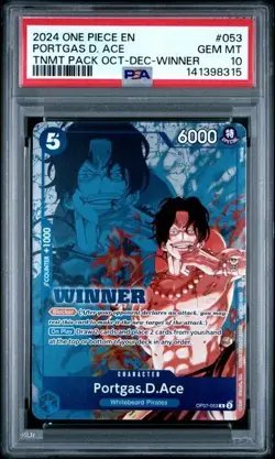 2024 ONE PIECE TOURNAMENT PACK OCT-DEC 053 PORTGAS D. ACE WINNER PSA 10 GEM MINT - Image 1