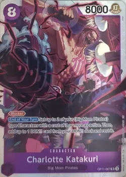 One Piece A Fist of Divine Speed Foil Charlotte Katakuri (067) OP11-067 SR NM - Image 1