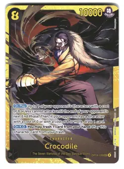 Crocodile OP14-120 Secret Rare The Azure Sea's Seven One Piece Foil Near Mint - Image 1