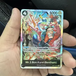 Mr.2.Bon.Kurei Bentham Foil OP14-091 The Azure Sea's Seven One Piece - Image 1