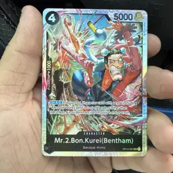 Mr.2.Bon.Kurei Bentham Foil OP14-091 The Azure Sea's Seven One Piece - Image 2