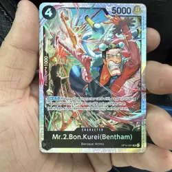 Mr.2.Bon.Kurei Bentham Foil OP14-091 The Azure Sea's Seven One Piece - Image 3