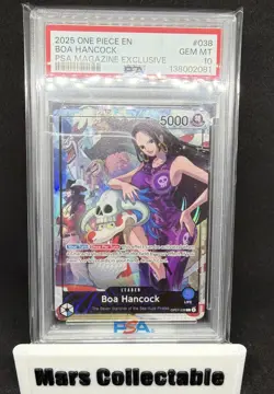 Boa Hancock (2025 PSA Magazine Promo) OP07-038 One Piece Promotion CARD PSA 10 - Image 1