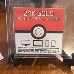 Gengar 24k Gold Plated Sticker - Striking Popping Candy Pokemon Rare Card - Image 2