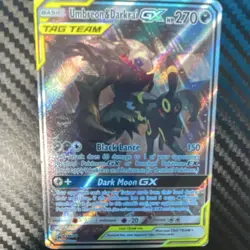 Pokemon Umbreon & Darkrai GX TAG TEAM Full Art Holo Card SM241 HP 270 - Image 1