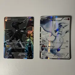 Pokemon TCG Full Art Holo Card Lot of 2 Reshiram 113/114 & Zekrom 114/114 LP - Image 1