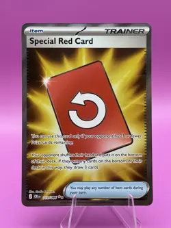 Special Red Card 113/086 Ultra Rare Full Art Trainer Chaos Rising Pokemon TCG - Image 1