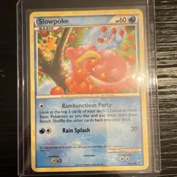 Pokemon TCG Slowpoke Undaunted 66/90 Regular Common 60HP English Card - Image 1