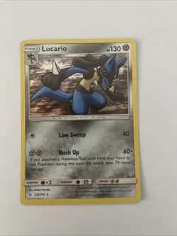 Lucario 126/214 Unbroken Bonds Holo Rare Pokemon Card - Image 1