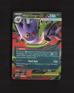 Mega Gengar ex 056/094 Phantasmal Flames Ultra Rare Holo Pokemon Card NM - Image 1
