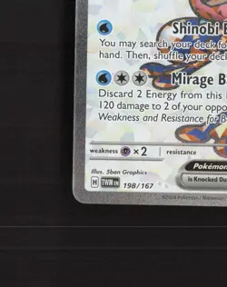 Greninja ex 198/167 Twilight Masquerade Full Art Ultra Rare Holo Pokemon Card NM - Image 5