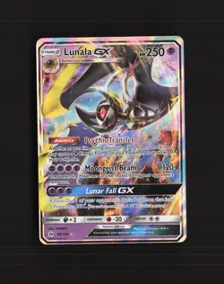 Lunala GX 66/149 Sun & Moon Ultra Rare Holo Pokemon Card DMG - Image 1