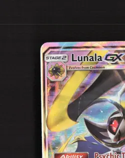 Lunala GX 66/149 Sun & Moon Ultra Rare Holo Pokemon Card DMG - Image 3