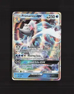 Primarina GX 42/149 Sun & Moon Ultra Rare Holo Pokemon Card LP - Image 1