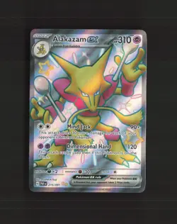 Alakazam ex 215/091 Paldean Fates Full Art Shiny Ultra Rare Holo Pokemon Card NM - Image 1