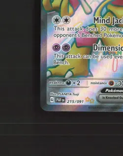 Alakazam ex 215/091 Paldean Fates Full Art Shiny Ultra Rare Holo Pokemon Card NM - Image 5