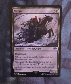 MTG Nazgul 0334 Uncommon Creature Knight Wraith Black LOTR - Image 1