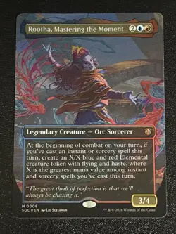 MTG Commander: Secrets of Strixhaven Rootha, Mastering the Moment Borderless Foi - Image 1