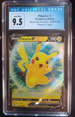 Pikachu Black Star Promo Swsh198 Graded Cgc 9.5 Pokemon - Image 1