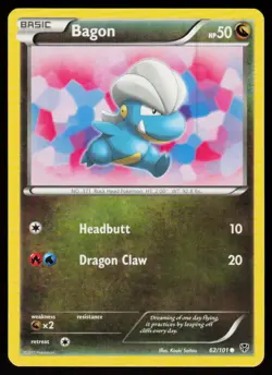 Bagon 62/101 Common Plasma Blast Pokemon Near Mint - Image 1
