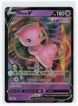 Mew V 113/264 Fusion Strike Full Art Pokemon - Image 1