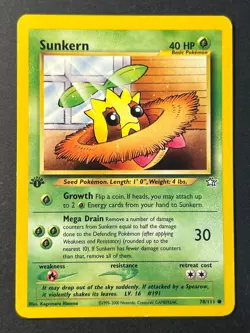 Sunkern 78/111 1st Edition Neo Genesis - Pokemon Card LP - Image 1