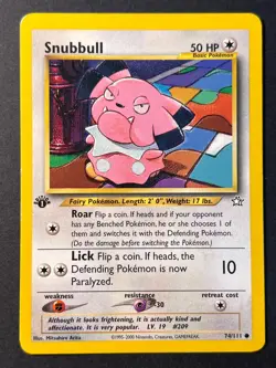 Snubbull 74/111 1st Edition Neo Genesis - Pokemon Card B LP - Image 1