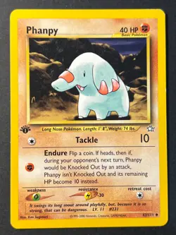 Phanpy 43/111 1st Edition Neo Genesis - Pokemon Card LP - Image 1