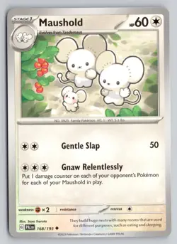 MAUSHOLD 168/193 UNCOMMON PALDEA EVOLVED POKEMON NM - Image 1