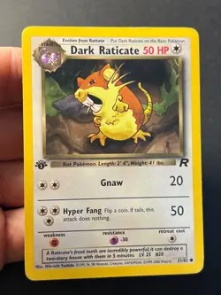 Dark Raticate 51/82 1st Edition Team Rocket - Pokemon Card WOTC - B MP - Image 3