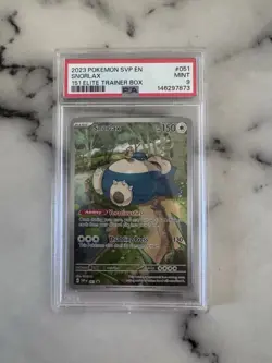 SNORLAX 151 ELITE TRAINER BOX POKEMON SVP EN-SV BLACK STAR PROMO 2023 051 PSA 9 - Image 1
