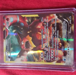Pokemon Volcanion Full Art Holo Black Star Promo XY185 Mythical Collection TCG - Image 1