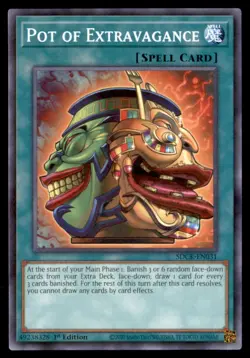 Yu Gi Oh! Pot of Extravagance SDCK EN031 SDCK 1st Edition Regular - Image 1