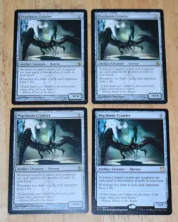 MTG 4x Rare Artifact Creature Horror PHYCHOSIS CRAWLER - Image 1