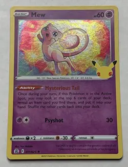 Pokemon Celebrations Mew 011/025 Holo 25th Anniversary LP - Image 1
