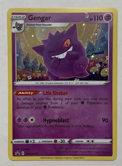 Pokemon TCG Gengar SWSH052 Black Star Promo Cosmos Holo Champions Path LP - Image 1