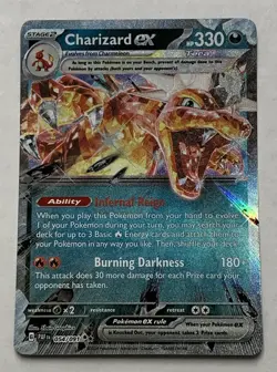 Pokemon Paldean Fates Charizard ex 054/091 Double Rare NM - Image 1
