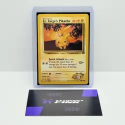 CARTA POKEMON LT. SURGE‘S PIKACHU 84/132 - ENG - GYM CHALLENGE - NEAR MINT - Image 1