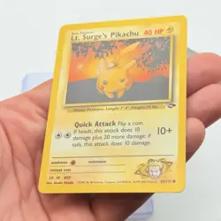 CARTA POKEMON LT. SURGE‘S PIKACHU 84/132 - ENG - GYM CHALLENGE - NEAR MINT - Image 3
