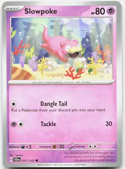 SLOWPOKE 57/142 COMMON STELLAR CROWN POKEMON NM - Image 1