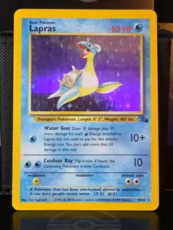 Pokemon Lapras Fossil 10/62 Holo Rare Unlimited Card 1999 English Pokemon TCG - Image 2