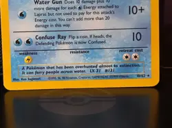 Pokemon Lapras Fossil 10/62 Holo Rare Unlimited Card 1999 English Pokemon TCG - Image 4