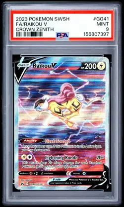 2023 Pokemon Crown Zenith - Raikou V No. GG41 PSA 9 - Image 1
