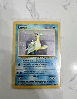 4 fossil holographic pokemon, (lapras, aerodactly, and 2 kabutops - Image 1