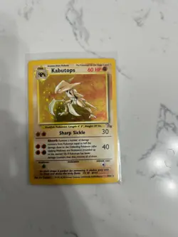 4 fossil holographic pokemon, (lapras, aerodactly, and 2 kabutops - Image 3