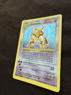 Pokemon TCG Shadowless Alakazam Base Set 1/102 Holo Rare (Damaged) - Image 4