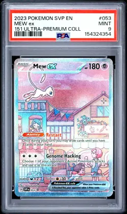 2023 POKEMON SVP EN-SV BLACK STAR PROMO #053 MEW EX PSA 9 - Image 1