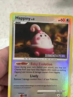 Pokemon Card 2007 Happiny 52/123 Diamond & Pearl Stamped Promo Reverse Holo - Image 4
