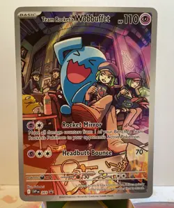 Team Rocket's Wobbuffet 203 Scarlet & Violet Promo Pokemon NM - Image 1