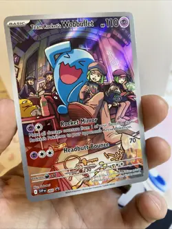 Team Rocket's Wobbuffet 203 Scarlet & Violet Promo Pokemon NM - Image 2